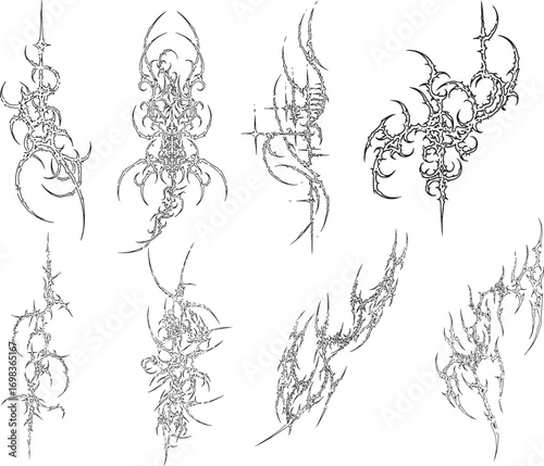 Brutal Cybersigilism Tattoo Design