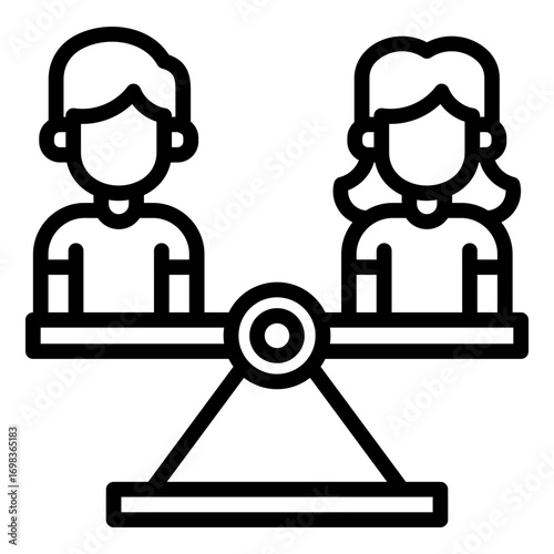 Gender Equality  Icon Element For Design	