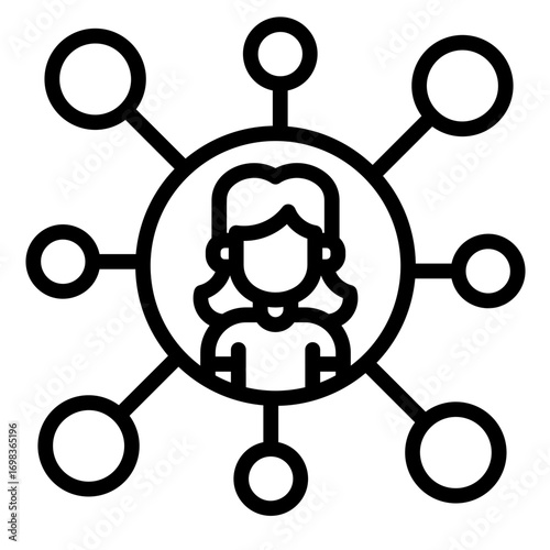 Networking  Icon Element For Design	