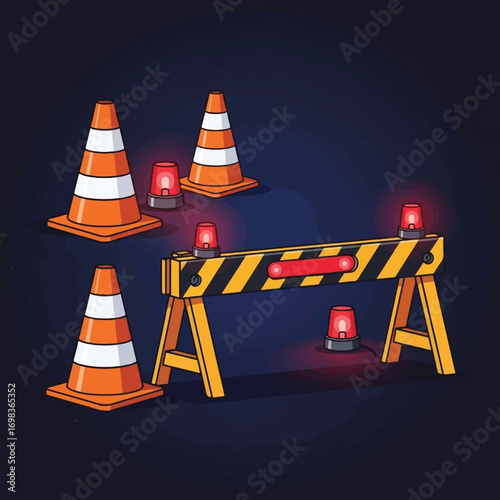 Silhouette illustration of a construction excavator digging into the earth, creating a hole.