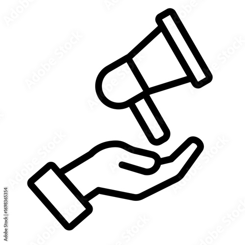 Megaphone  Icon Element For Design	