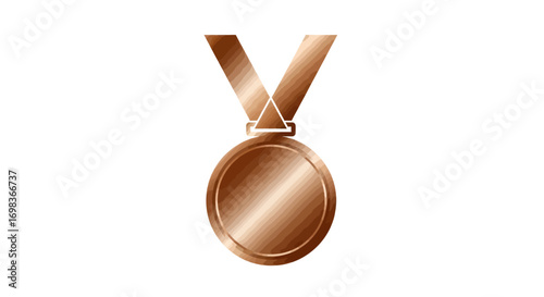 Bronze Medal with Ribbon Awarded for Achievement and Success.