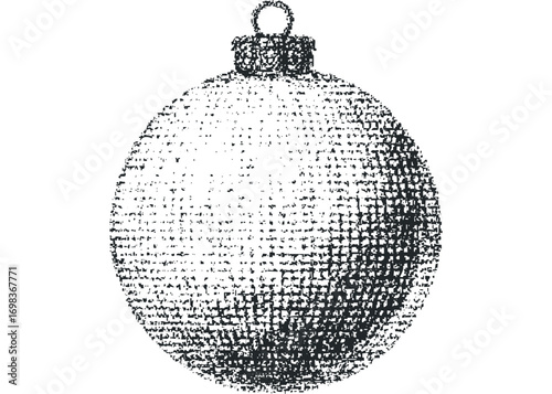 Textured Christmas Bauble Ornament
