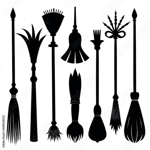 a-collection-of-witch-brooms--each-rendered-in-a-s.eps