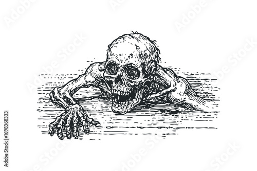 Emerging Skull Transparent