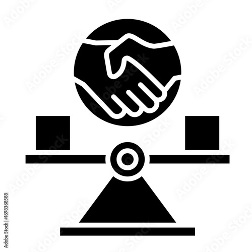 Shake Hands  Icon Element For Design	