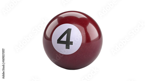 Free Download pool ball number four on transparent background	 - GFXLoad