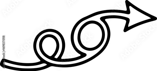 Vector Arrow A Spiraling Path Forward in Directional Art