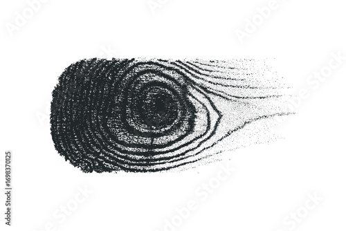 Wood grain detail with textured stippling effect