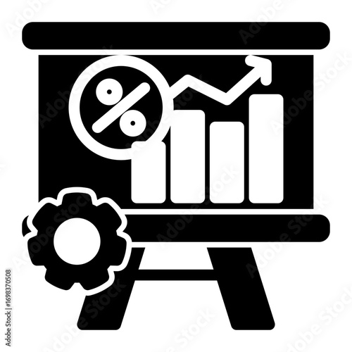 Performance Calculation Analysis Metric icon from the Financial Projection icon collection (Glyph Style)