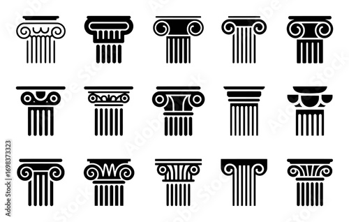 Collection of Ancient Greek and Roman Column Capitals