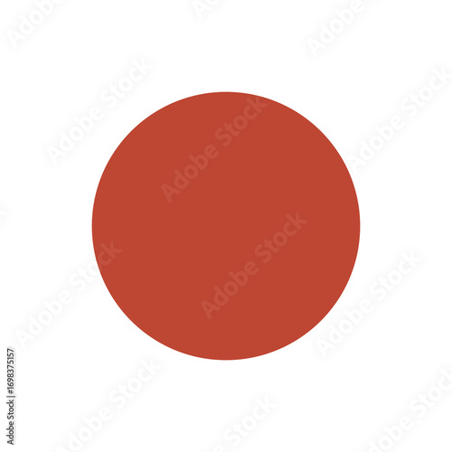 Flag of Japan. Japanese flag round icon. Circle flag.