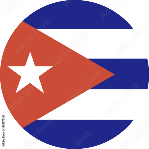Free Download Flag of Cuba. Round icon of the national Cuban flag. Circle Cuba flag. - GFXLoad