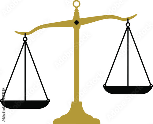 Golden balance scale symbolizing justice and fairness