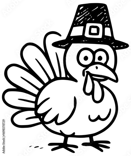 Thanksgiving turkey vector illustration