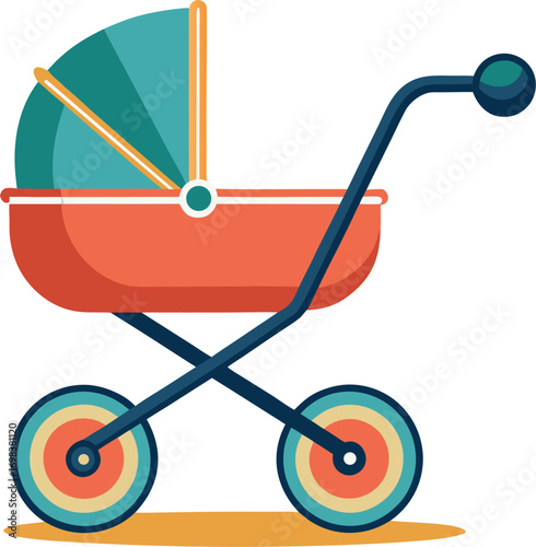 Baby carriage vector