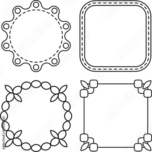set of geometrical banner with variation shape