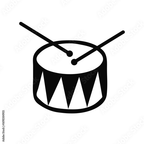Bring the rhythm alive with this musical drum icon for your next project, perfect for music lovers