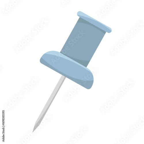 Push pin icon. Office supply symbol. Map tack Vector. Stationery element illustration.