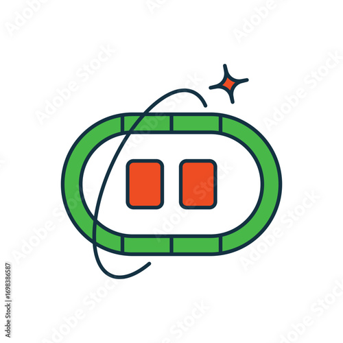 Blackjack Table icon with white background vector stock illustration