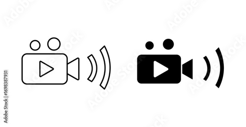 Live Stream Play Video Button Icon
