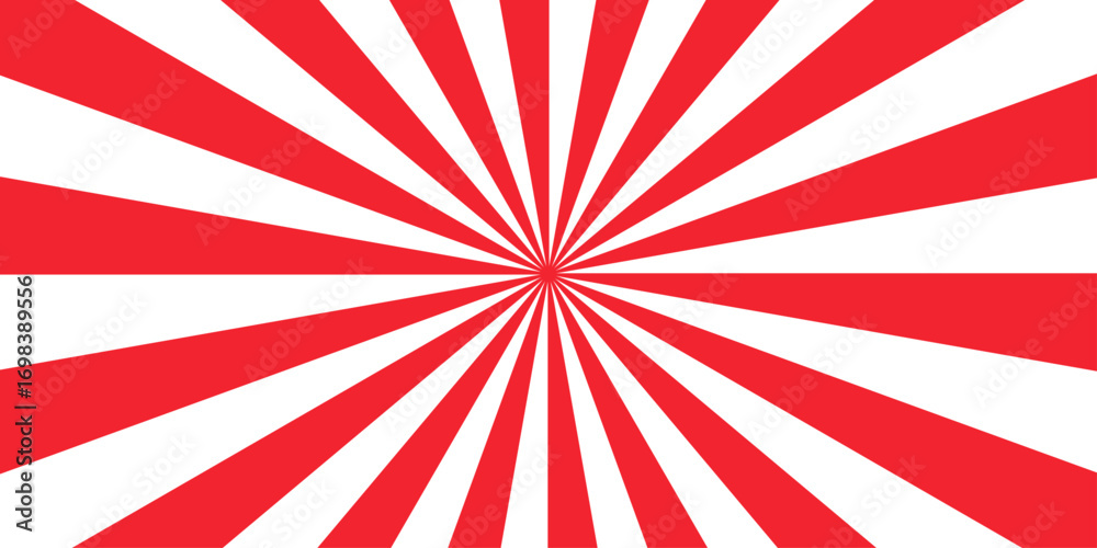 Fototapeta premium Retro background with rays or stripes in the center. Funky ray elements, circle motifs. Radial rays light retro design with vintage beam sunburst texture.