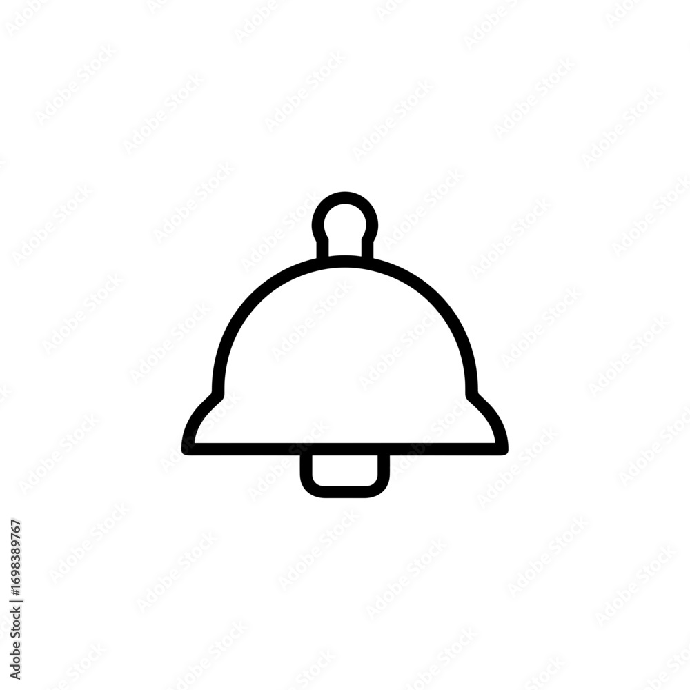 Obraz premium Simple outline of a bell icon in minimalist style 