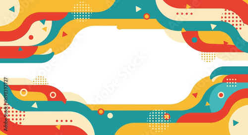 Abstract geometric waves and shapes background