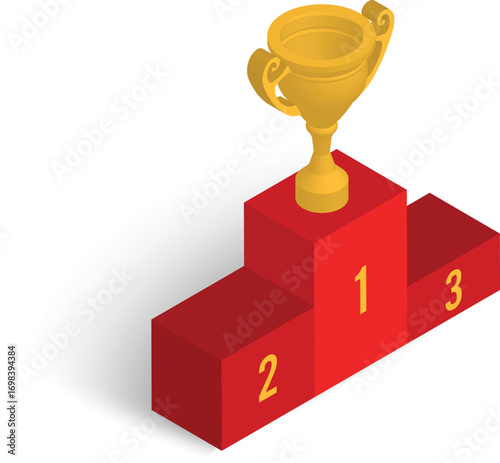 vector illustration of levels of winner