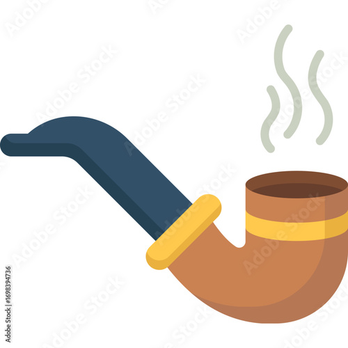 Smoking Pipe Flat Icon