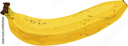 Ripe Banana Vector Illustration – Realistic Tropical Fruit Clipart
A detailed vector illustration of a ripe banana with natural spots and imperfections. Ideal for food packaging design, healthy diet.