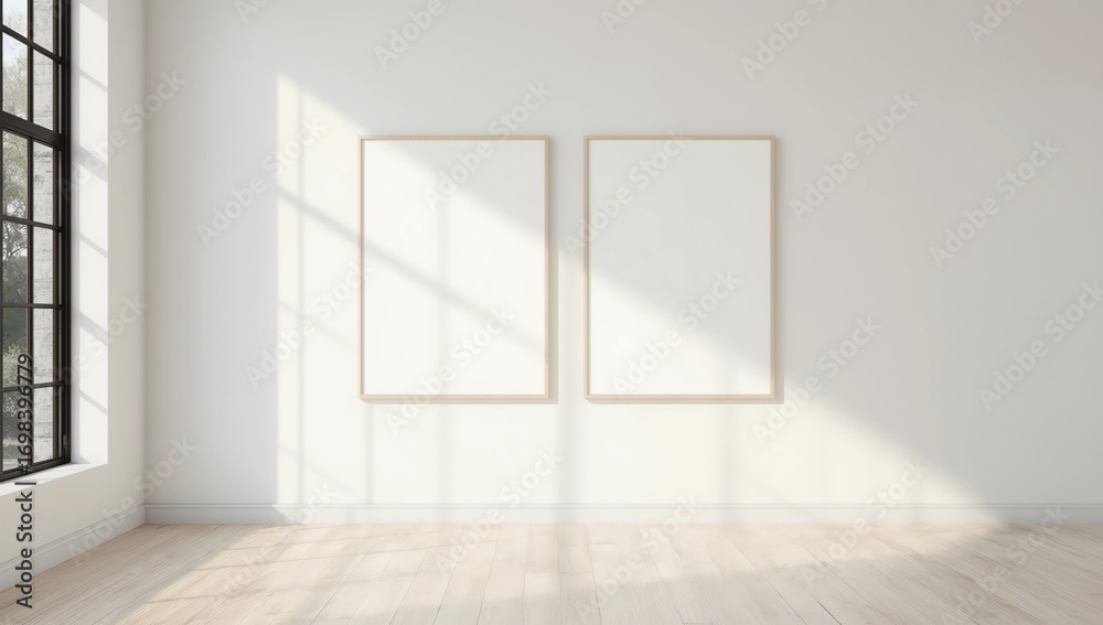 Fototapeta premium Modern interior with empty billboard