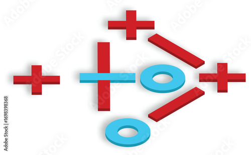 vector illustration of fundamental operations of arithmetic