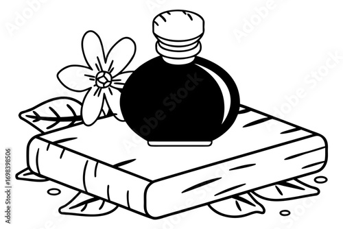 perfume bottle and perfume