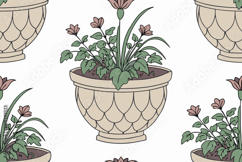 flowers in pots