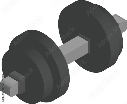 vector illustration of a black dumbell