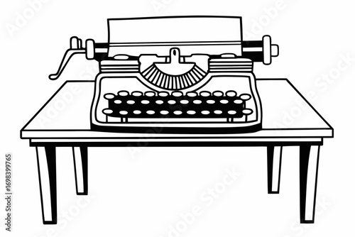 old typewriter with paper