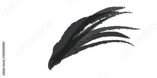 Abstract Quill Strokes: A dramatic, stylized artwork features dynamic black quill strokes that create a sense of movement and expression. The bold strokes evoke a sense of creativity and elegance. 