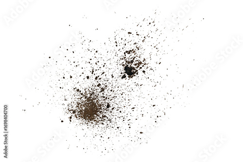 mud isolated on white background.