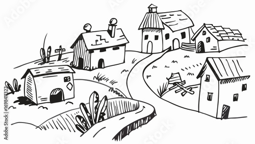 Imaginative Drawings Portraying the Warmth and Simplicity of Village Life