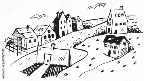 Imaginative Drawings Portraying the Warmth and Simplicity of Village Life