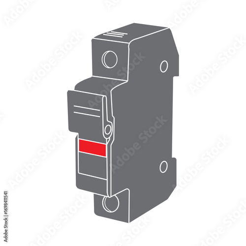 Fuse holder icon vector