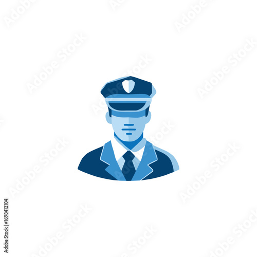 police officer with a sign