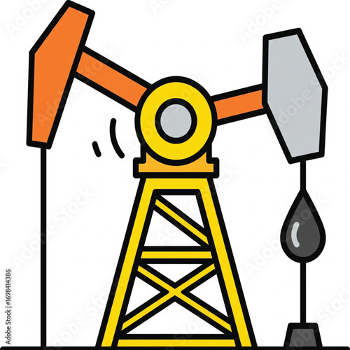 oil refinery vector on white background