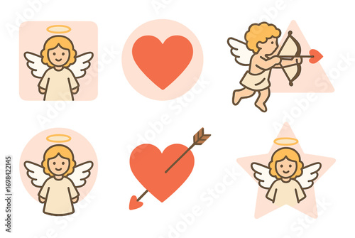 Silhouettes: lighting fixtures and medical icons on dark background