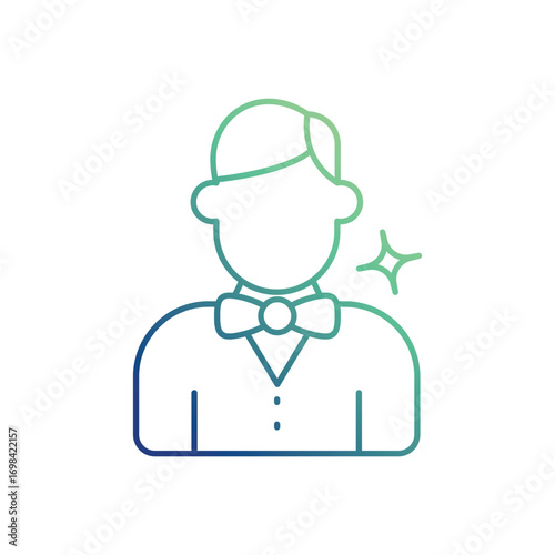 Dealer icon with white background vector stock illustration