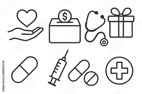 Barber tools and emoticons silhouettes on dark background
