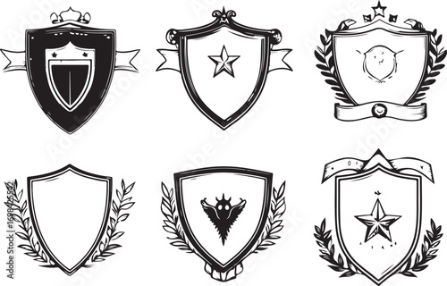 Vintage Shield Logo Silhouette Bundle