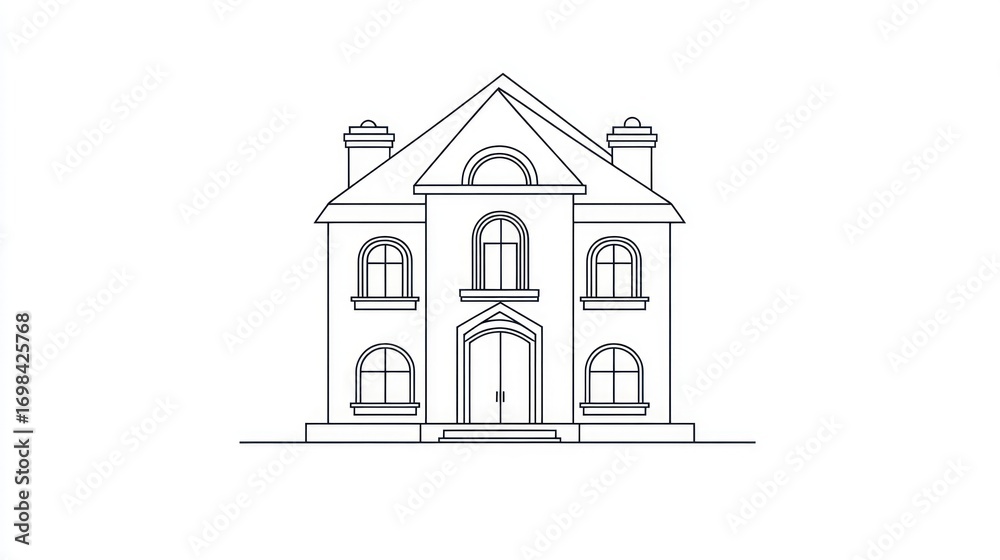 Fototapeta premium House architectural drawing