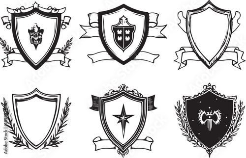 Vintage Shield Logo Silhouette Bundle